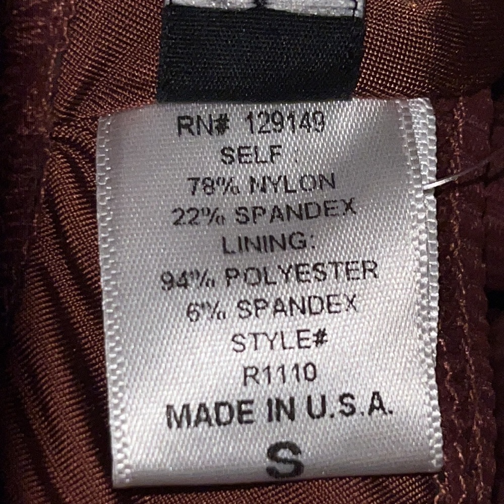 NWT Ris-K by Dippin Daisys Brown Ribbed Strapless One Piece Bandeau Swimsuit S - Picture 13 of 14